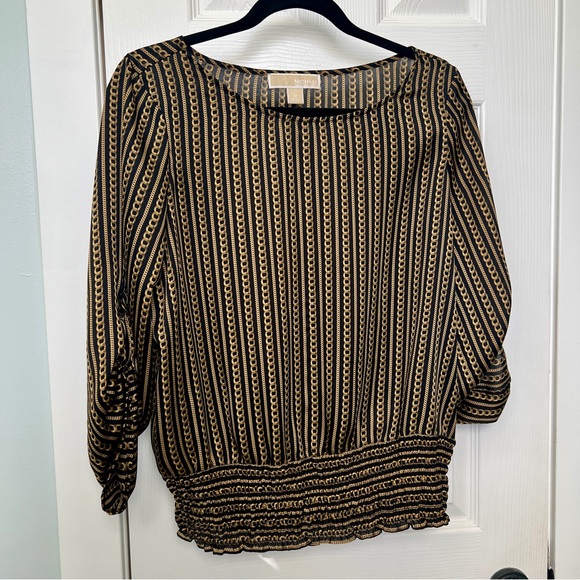 Michael Kors fitted Black and Gold Women's Top, medium - Picture 6 of 7